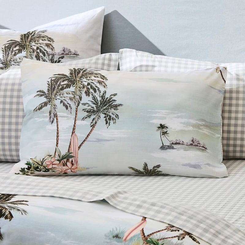 Waikiki Mint Quilt Cover Set + Separates