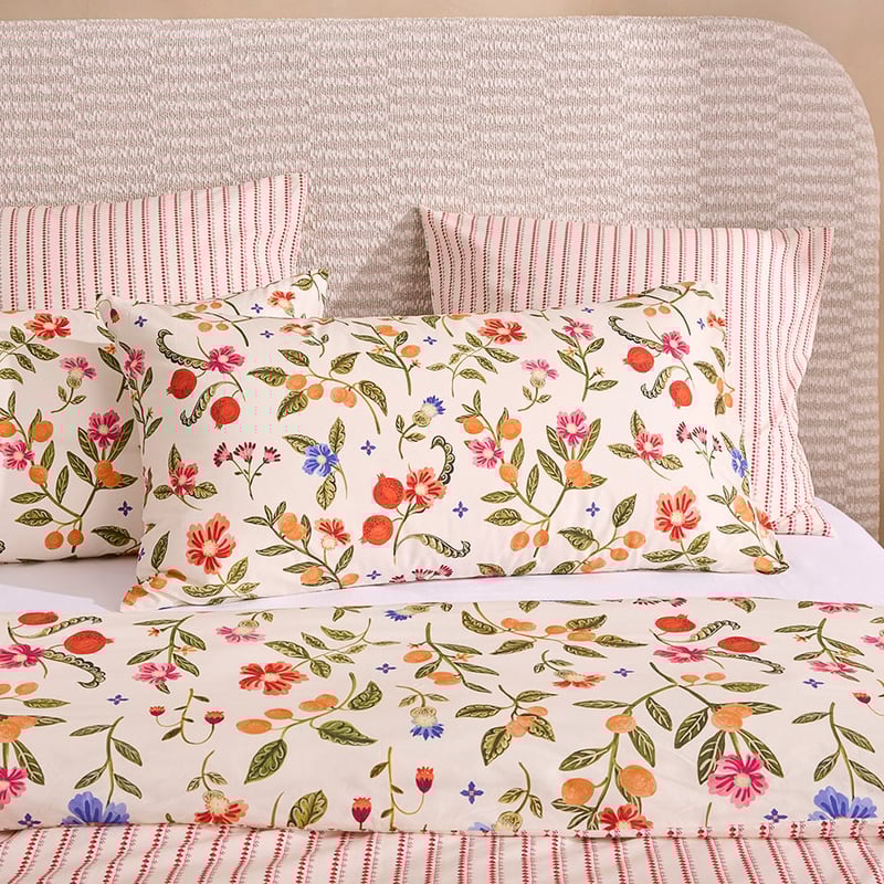 Frida Floral Apricot Quilt Cover Set + Separates