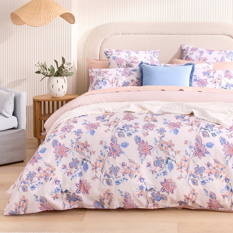 Isla Floral Blue Quilt Cover Set + Separates
