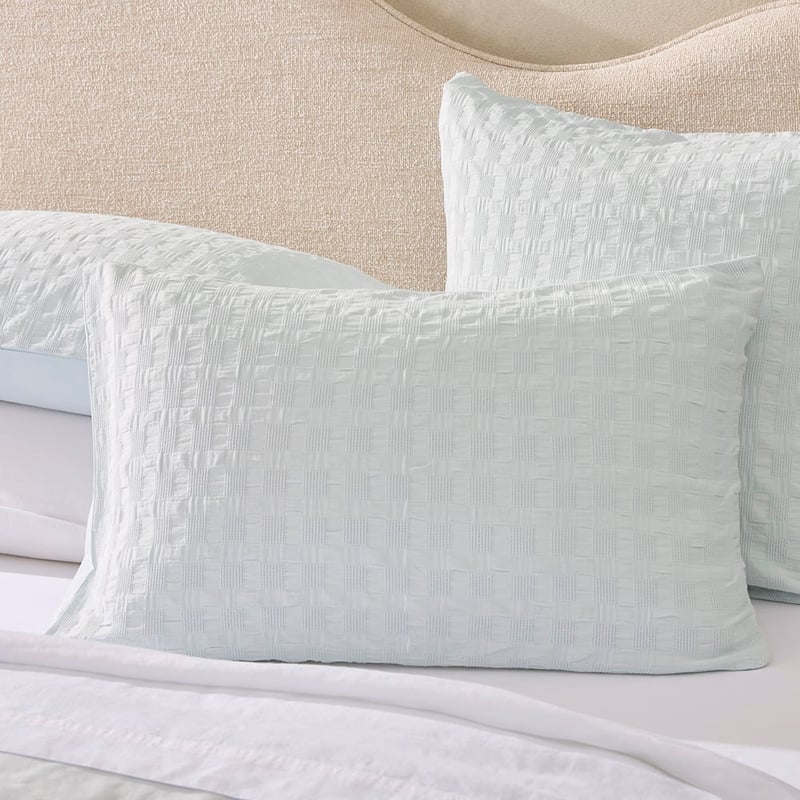 Jordan Blue Mist Waffle Quilt Cover Set + Separates