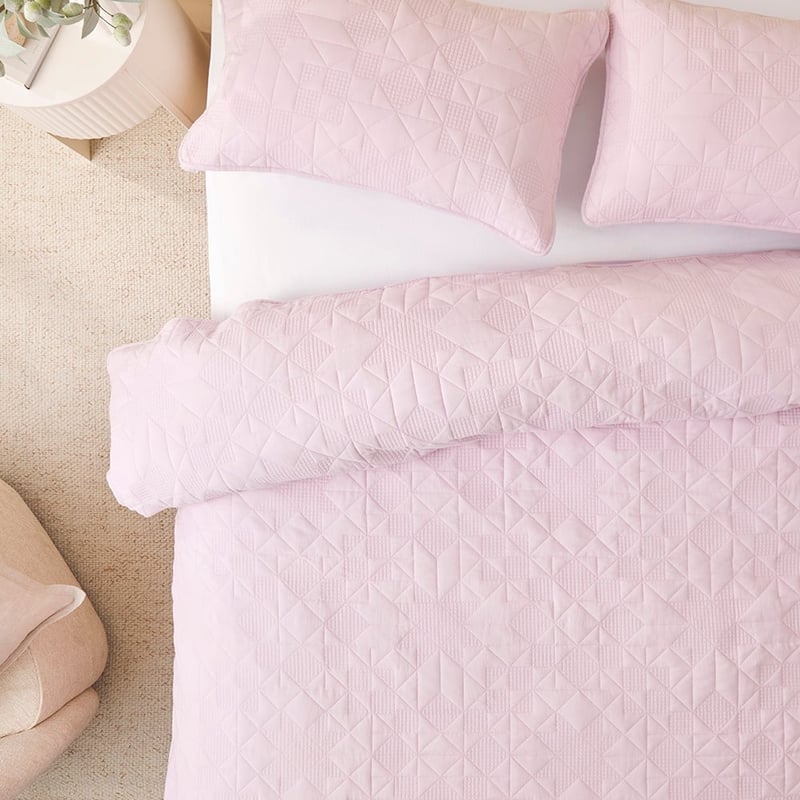 Bowie Lilac Quilted Quilt Cover Set