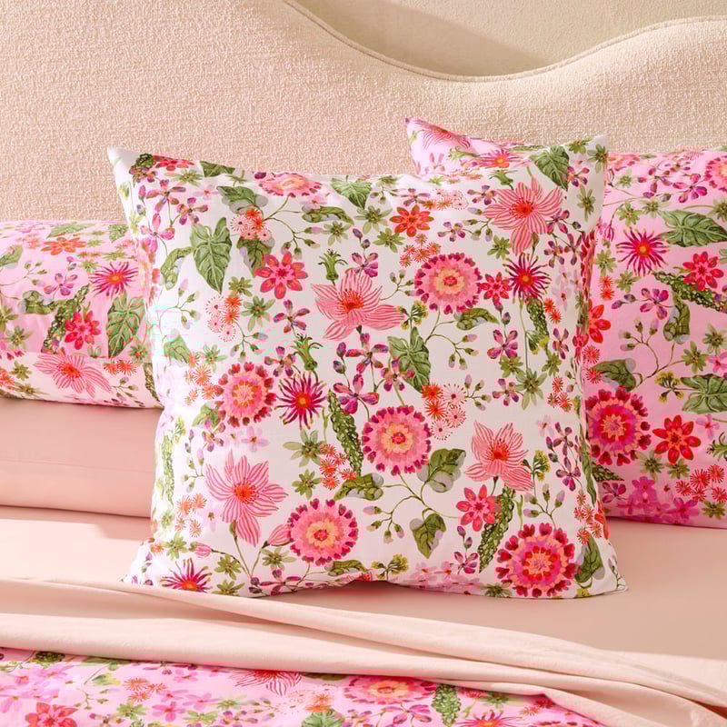 Sofia Floral Raspberry Quilt Cover Set + Separates