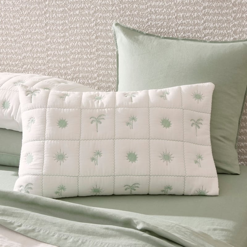 Luna Sage Quilted Pillowcases