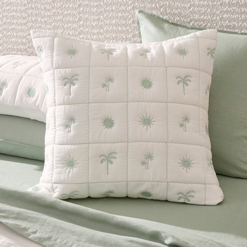 Luna Sage Quilted Pillowcases