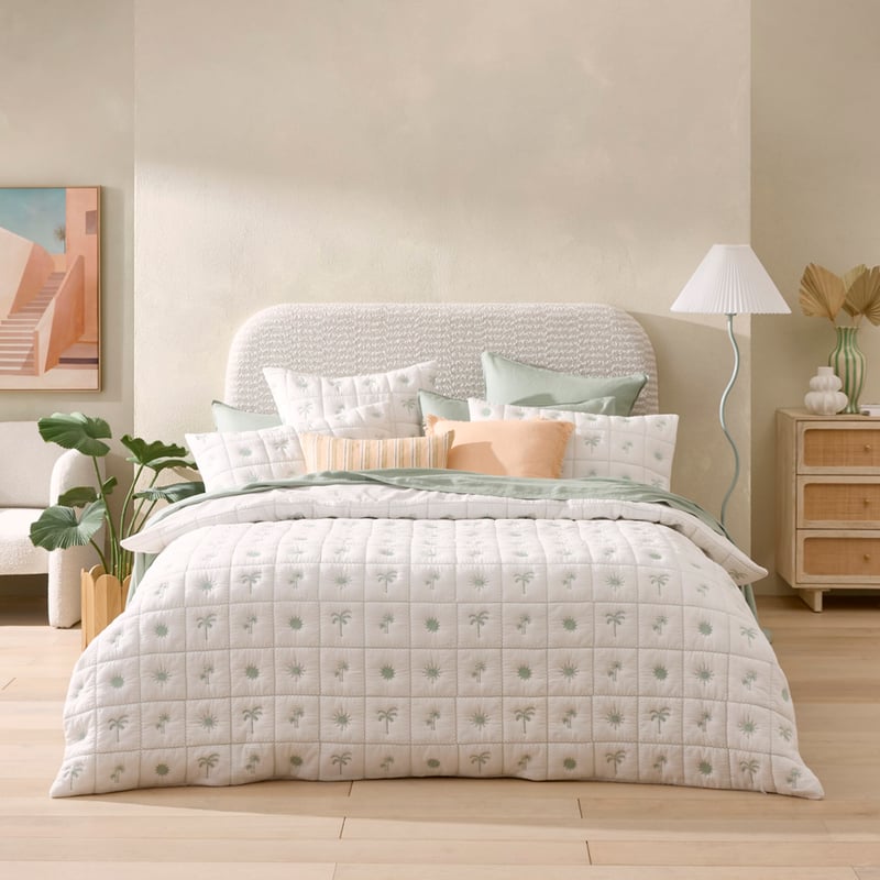 Luna Sage Quilted Pillowcases