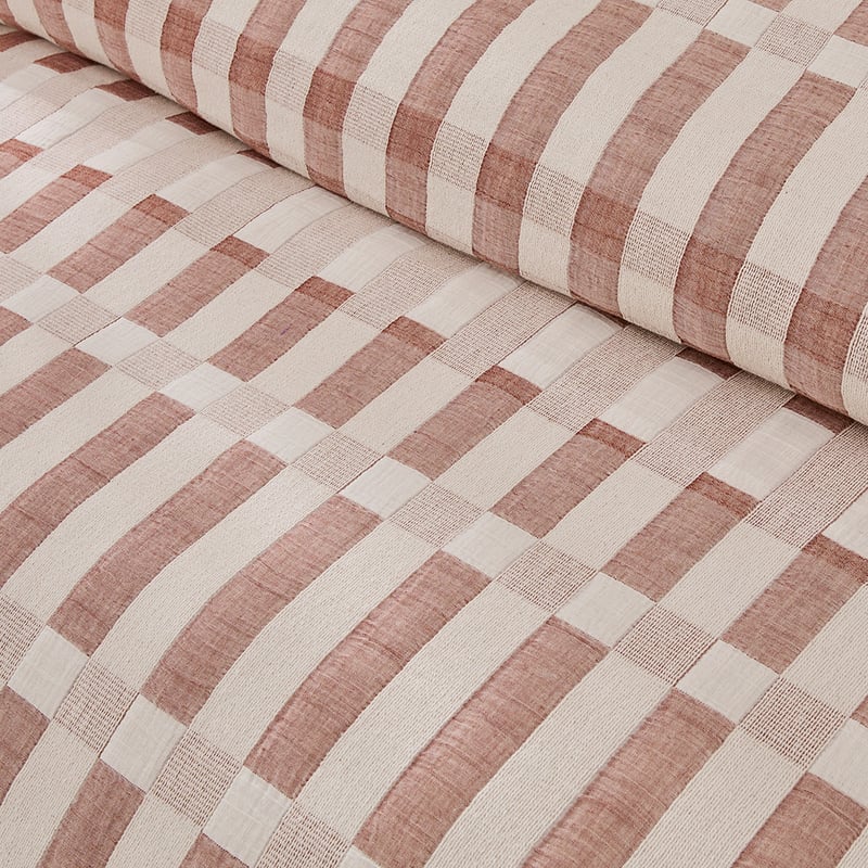 Sica Mocha Check Quilt Cover Set + Separates