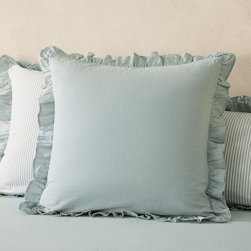 Ruffle Dusty Blue Quilt Cover Set + Separates