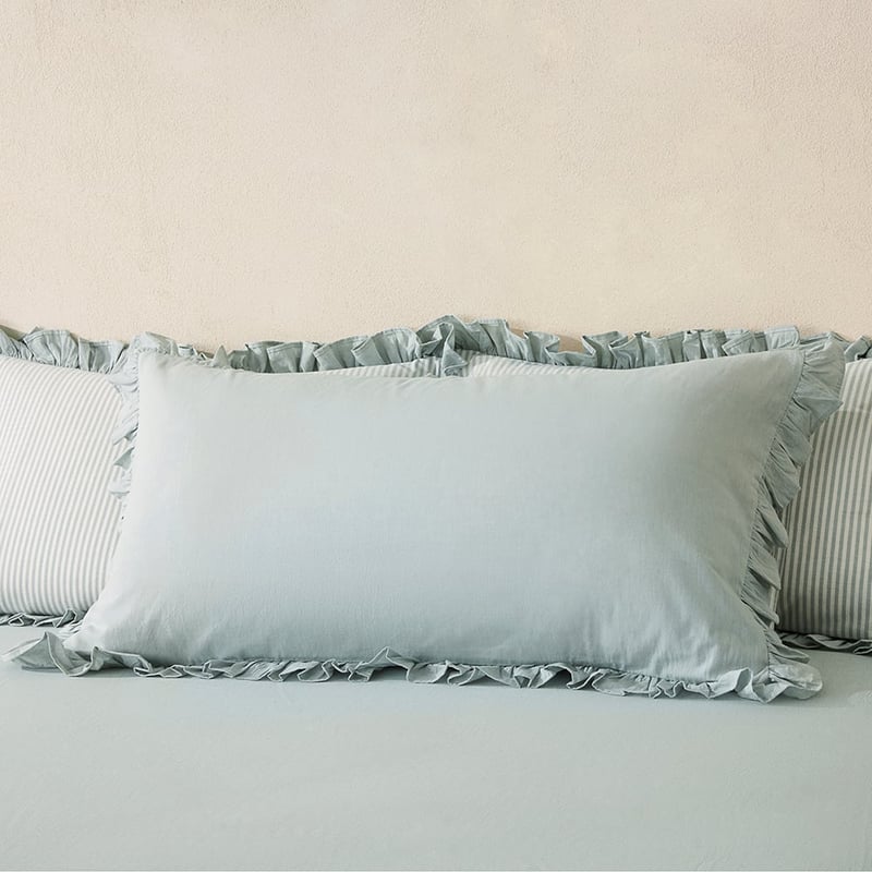 Ruffle Dusty Blue Quilt Cover Set + Separates
