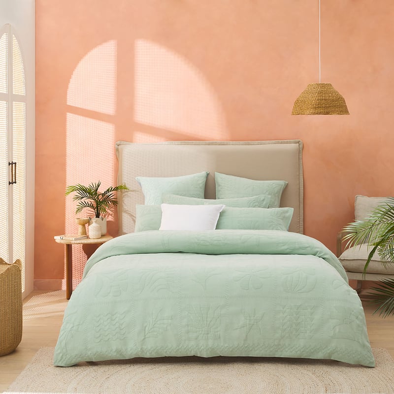 Amaro Aqua Grey Matelasse Pillowcases