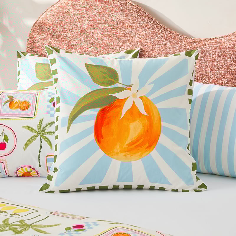 Positano Pale Blue Quilt Cover Set + Separates