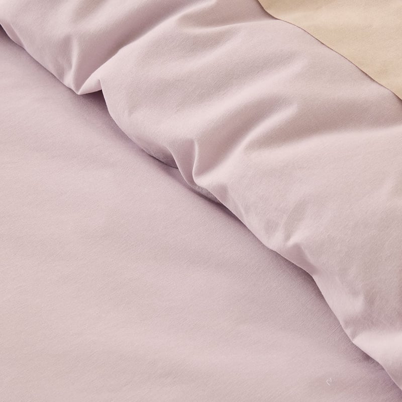 Relaxed Linen Look Lavender Quilt Cover Set + Separates
