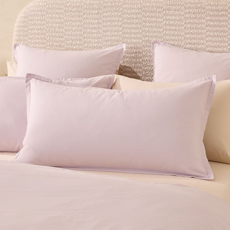 Relaxed Linen Look Lavender Quilt Cover Set + Separates