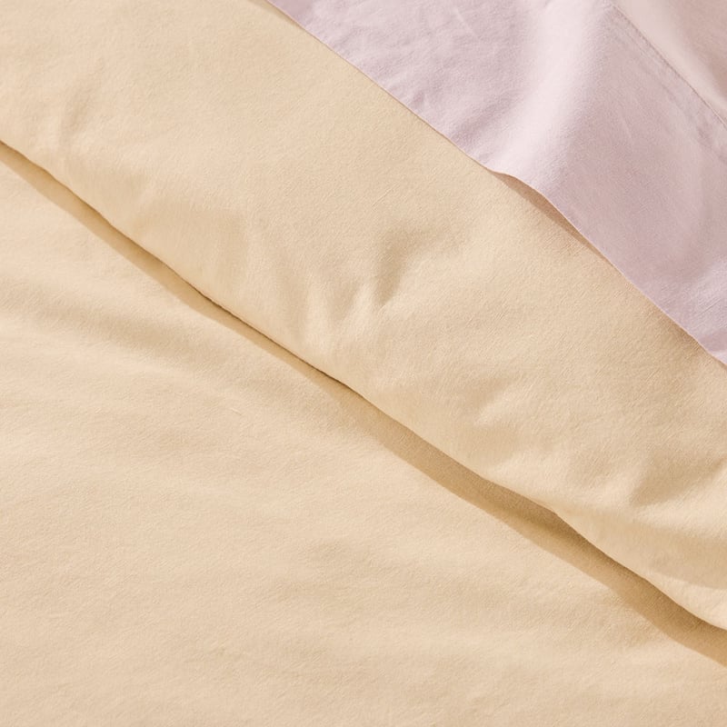 Relaxed Linen Look Butter Quilt Cover Set + Separates