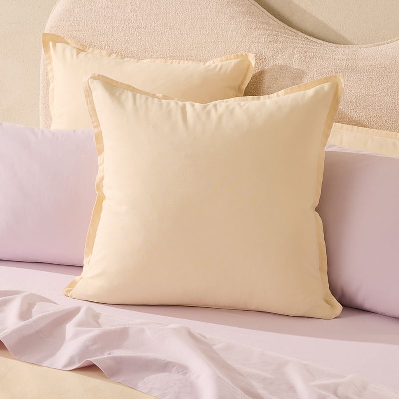 Relaxed Linen Look Butter Quilt Cover Set + Separates