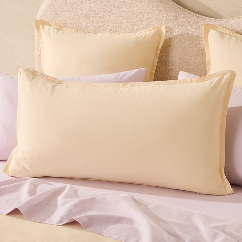 Relaxed Linen Look Butter Quilt Cover Set + Separates