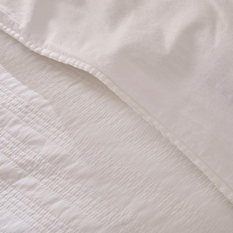 Ashton White Stonewashed Quilted Quilt Cover Separates
