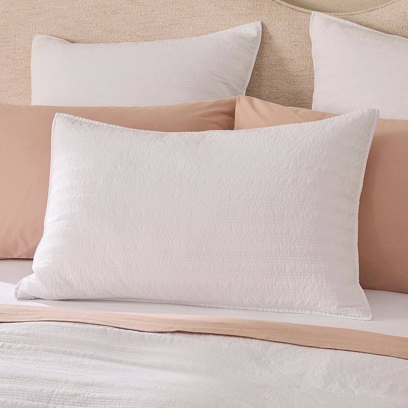 Ashton White Stonewashed Quilted Quilt Cover Separates