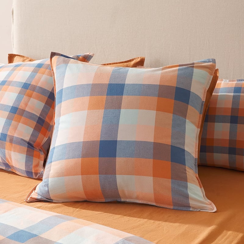 Yarn Dye Earth Check Pillowcases