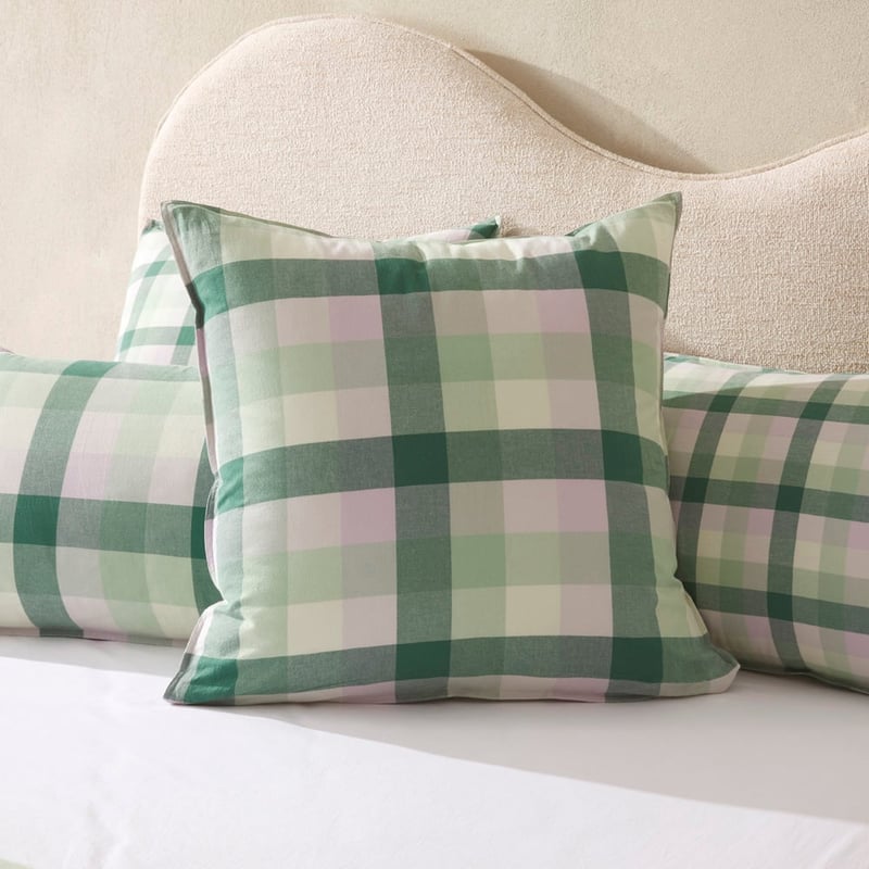 Yarn Dye Green Check Quilt Cover Set + Separates