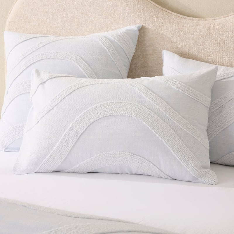 Capri Sky Blue Tufted Quilt Cover Separates