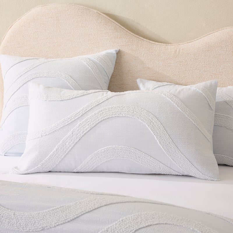 Capri Sky Blue Tufted Quilt Cover Separates