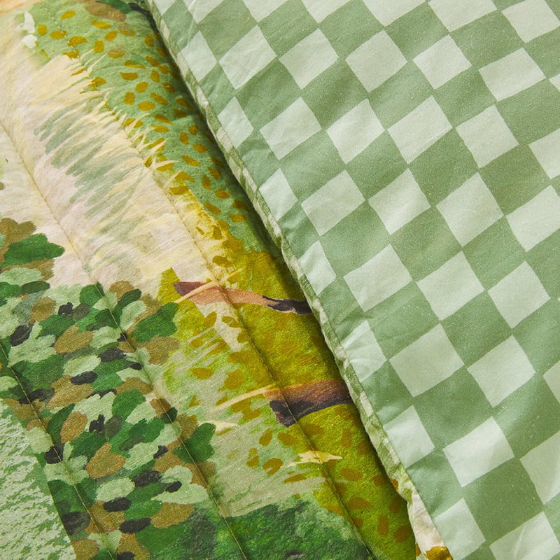 Green Valley Green Quilted Quilt Cover Separates