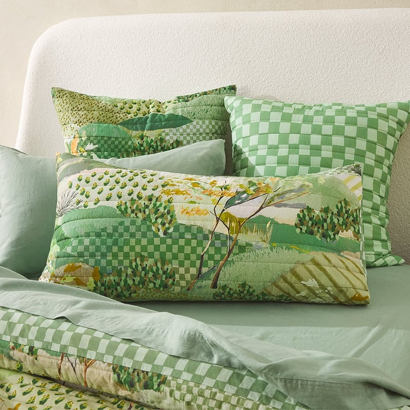 Green Valley Green Quilted Quilt Cover Separates