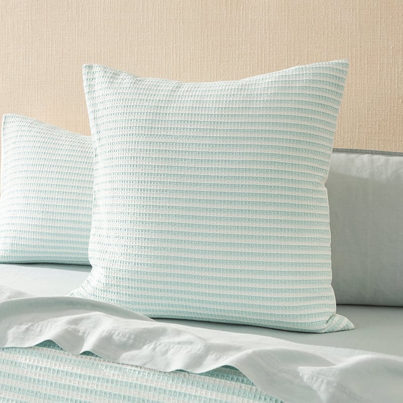 Portsea Blue Stripe Waffle Quilt Cover Set + Separates