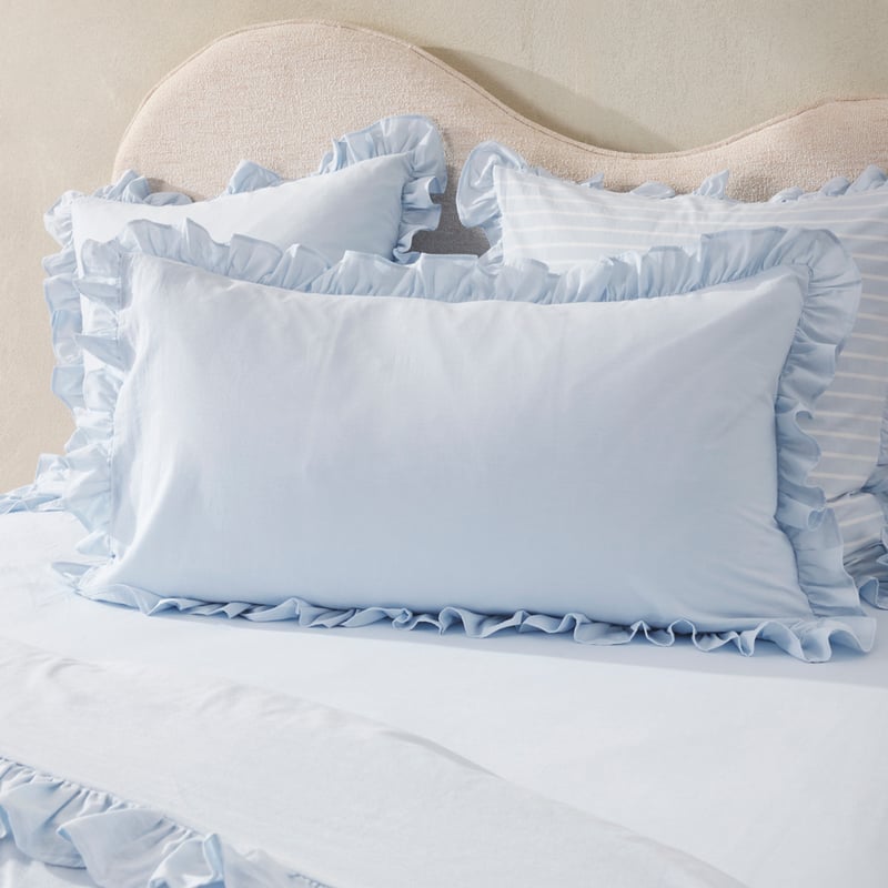 Ruffle Sky Blue Quilt Cover Set + Separates