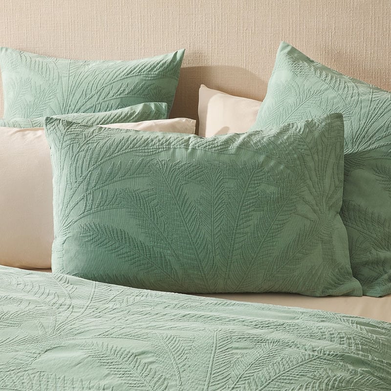 Sago Mineral Green Matelasse Quilt Cover Separates
