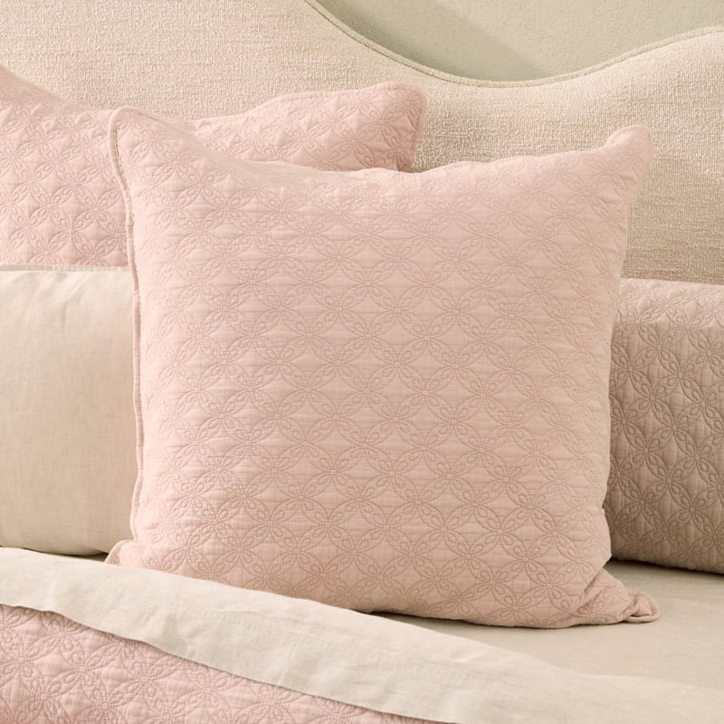 Lillian Dusty Rose Quilted Pillowcases