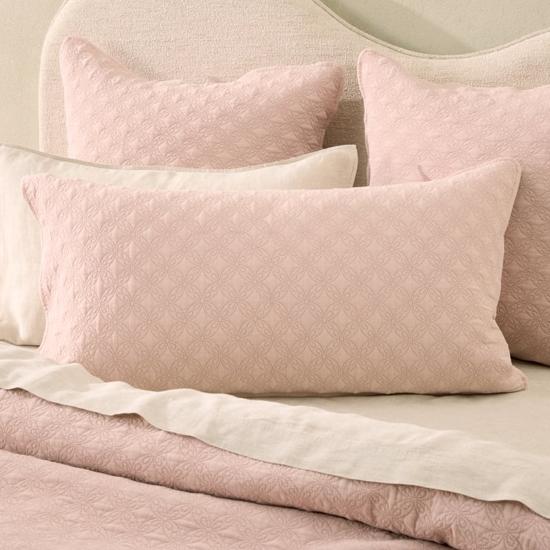 Lillian Dusty Rose Quilted Pillowcases