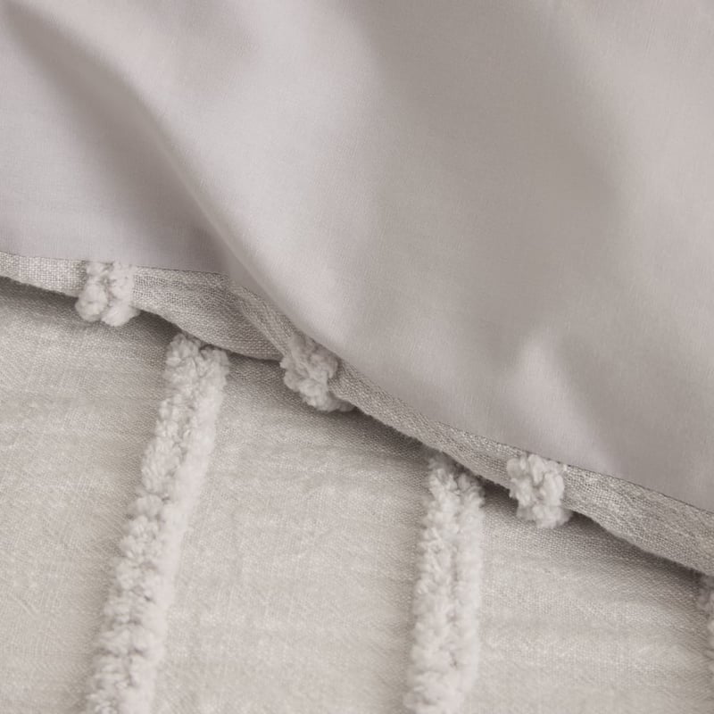 Archie Tufted Dove Quilt Cover Separates