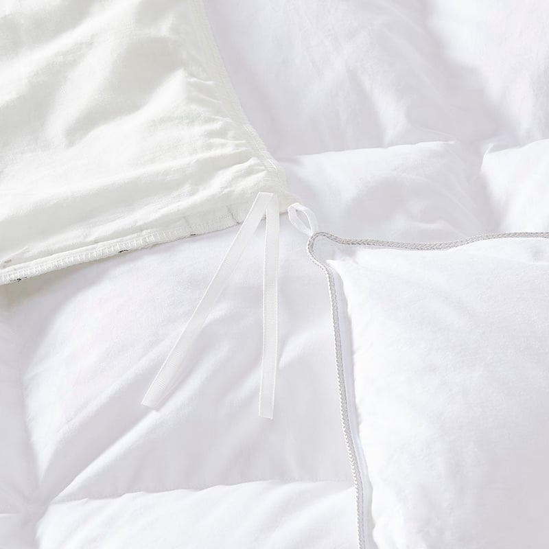 Vintage Washed Linen Grey Marle Quilted Quilt Cover Separates