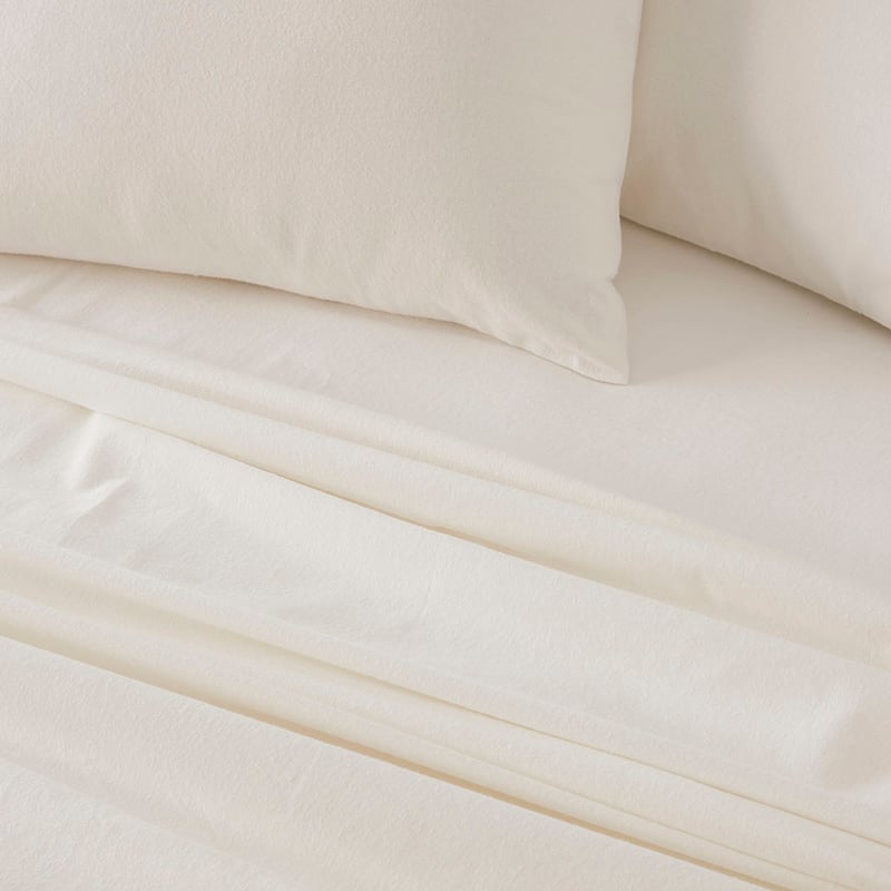 Flannelette White Plain Dye Sheet Separates