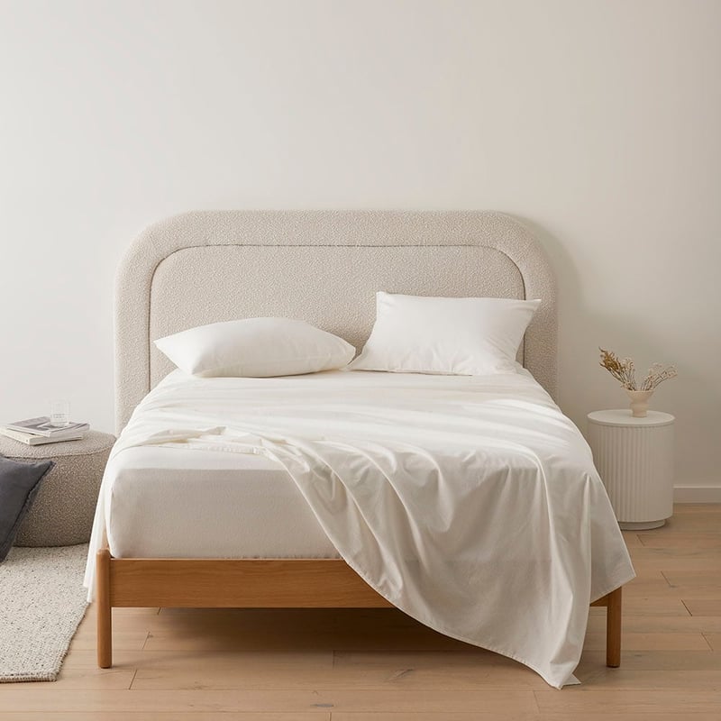 Flannelette White Plain Dye Sheet Set