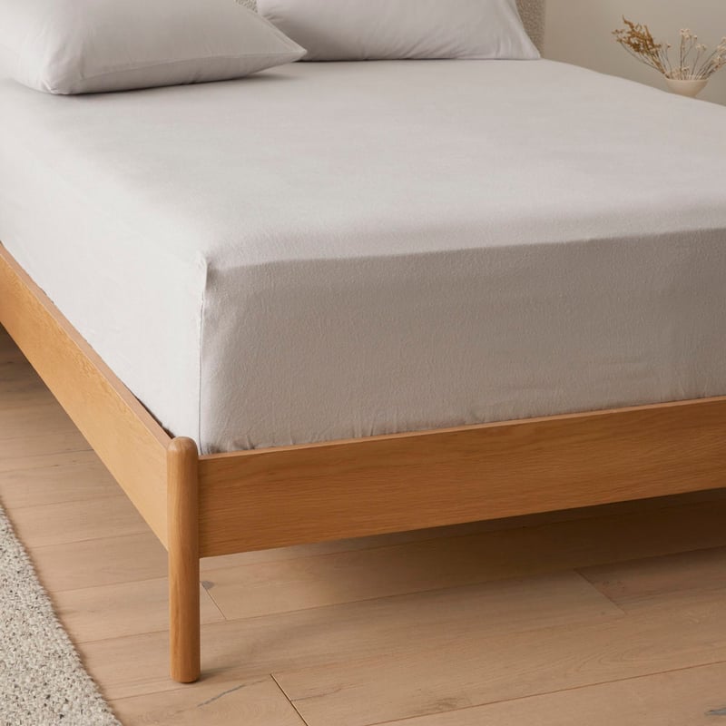 Flannelette Silver Plain Dye Sheet Separates