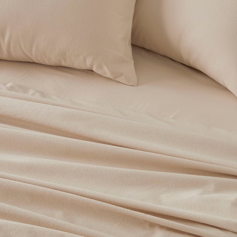 Flannelette Sand Plain Dye Sheet Set