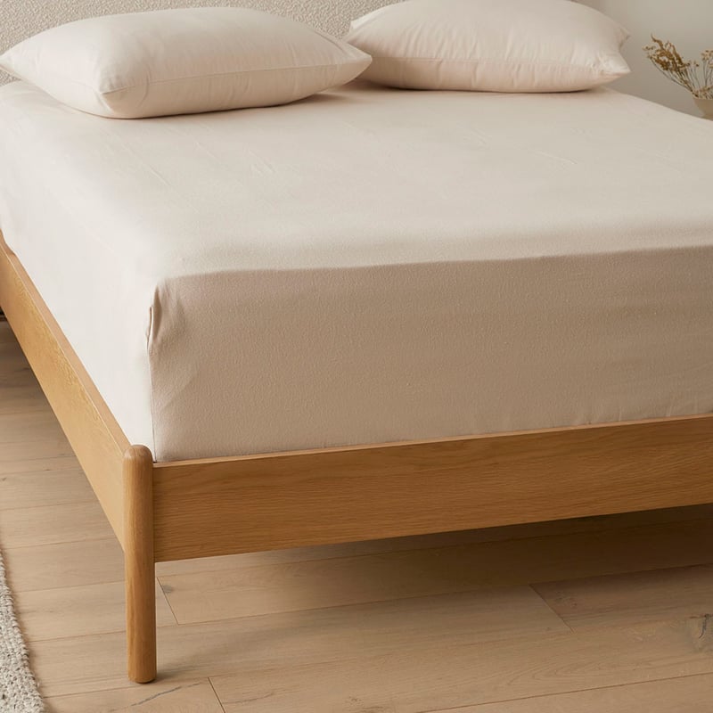 Flannelette Sand Plain Dye Sheet Set