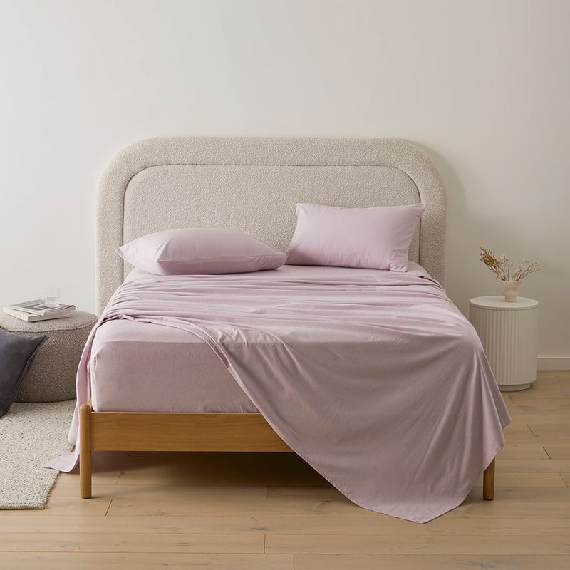 Flannelette Lilac Plain Dye Sheet Set