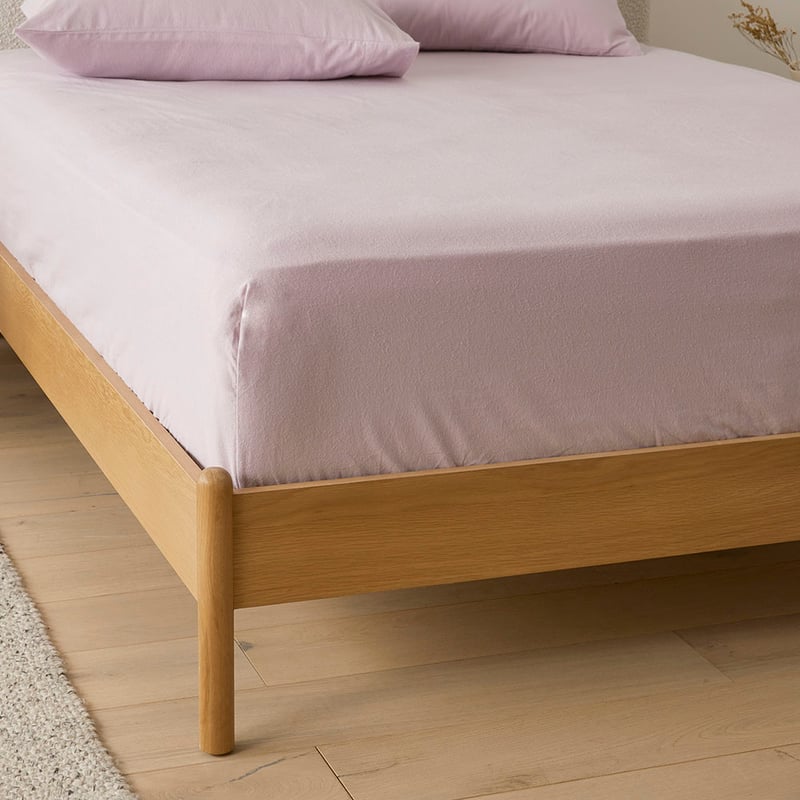 Flannelette Lilac Plain Dye Sheet Set