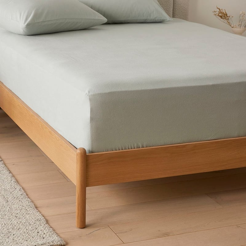 Flannelette Eucalyptus Plain Dye Sheet Separates