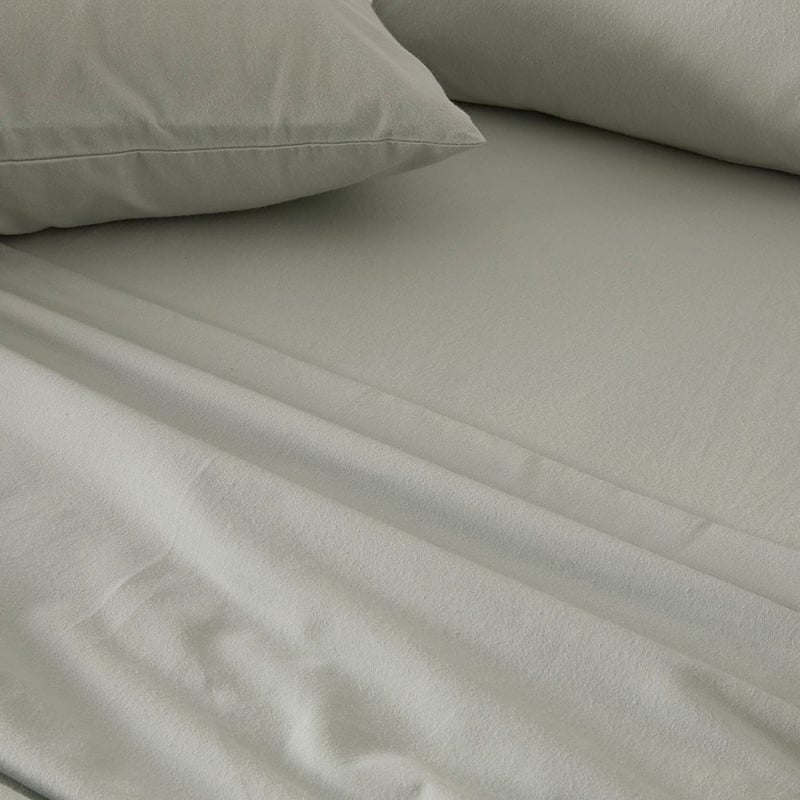 Flannelette Eucalyptus Plain Dye Sheet Separates