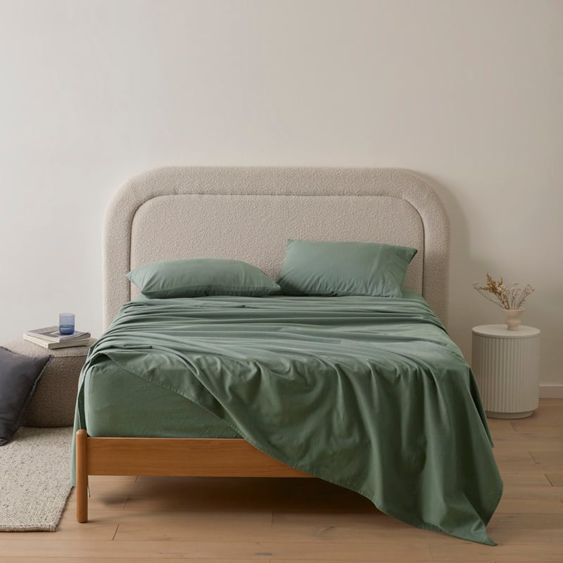 Flannelette Cypress Plain Dye Sheet Set