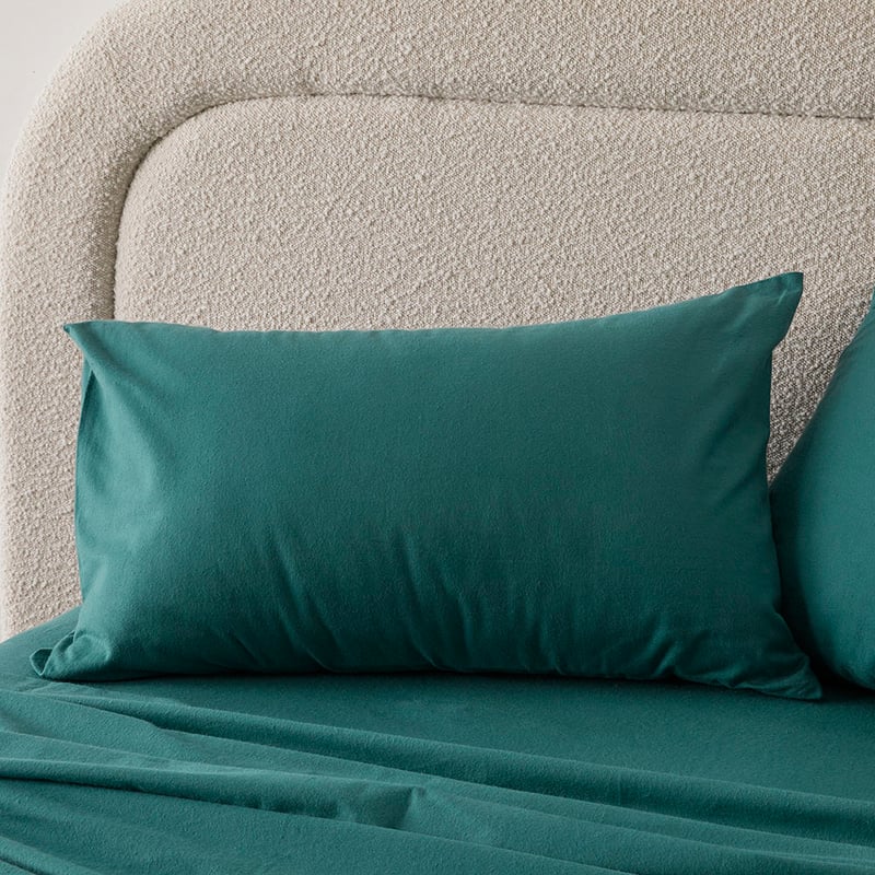 Flannelette Teal Plain Dye Sheet Separates