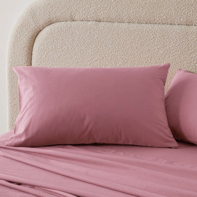 Flannelette Mauve Plain Dye Sheet Set