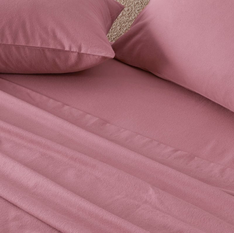 Flannelette Mauve Plain Dye Sheet Set