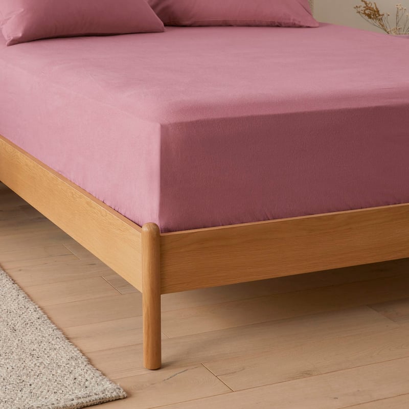 Flannelette Mauve Plain Dye Sheet Set