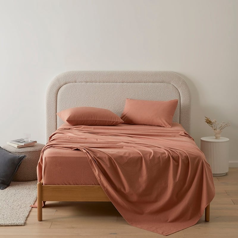 Flannelette Clay Plain Dye Sheet Set