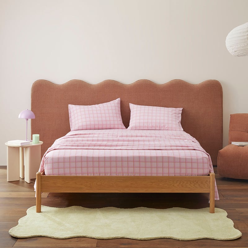 Flannelette Printed Melrose Check Spice Pillowcases